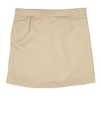 French Toast Girls Plus Size 10.5-20.5 Buckle Detail Pleated Skort, Khaki, Size 10.5