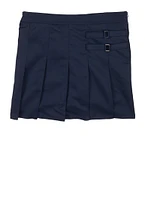 French Toast Girls Plus Size 10.5-20.5 Buckle Pleated Skort, Blue, Size 16.5