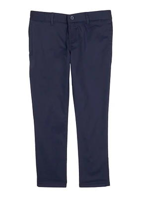 French Toast Girls Plus Size 10.5-20.5 Solid Skinny Leg Pants, Blue, Size 16.5