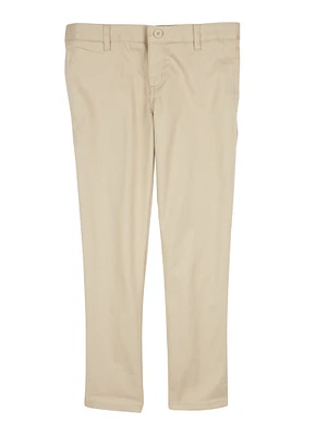 French Toast Girls Plus Size 10.5-20.5 Skinny Leg Pants, Khaki, Size 10.5