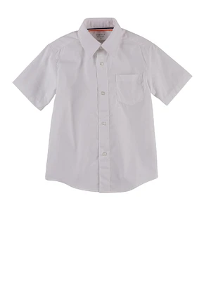French Toast Boys 4-7 Short Sleeve Oxford Shirt, White, Size 6