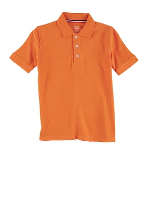 French Toast Boys 4-7 Short Sleeve Pique Polo Shirt, Orange, Size 6-7