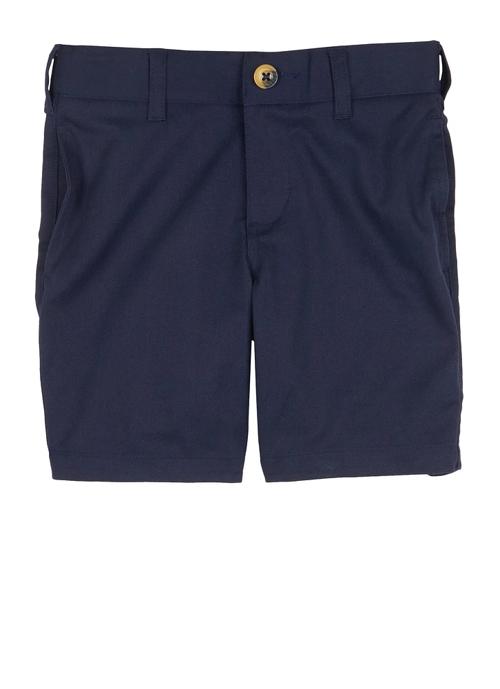 French Toast Boys 4-7 Button Front Khaki Shorts, Blue, Size 4