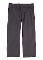 French Toast Boys 4-7 Hook and Eye Relaxed Fit Chinos, Grey, Size 4