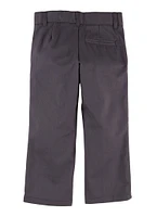 French Toast Boys 4-7 Hook and Eye Relaxed Fit Chinos, Grey, Size 4