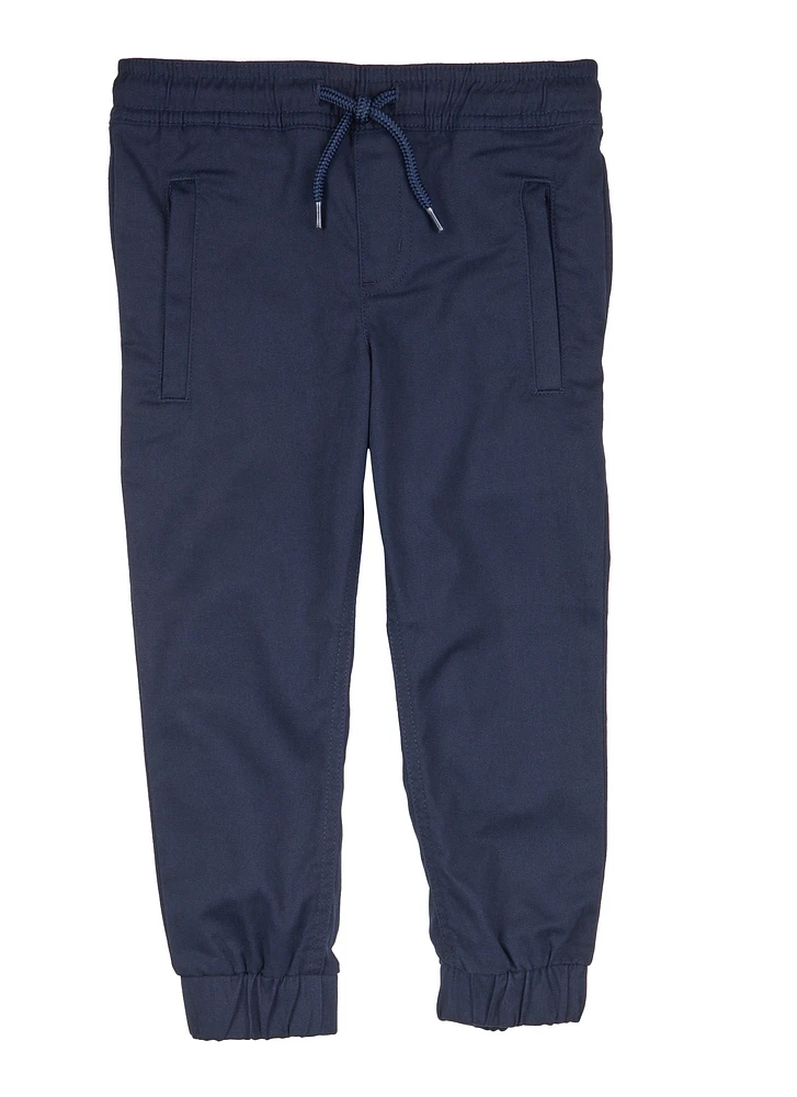 French Toast Boys 4-7 Drawstring Waist Joggers, Blue, Size 5