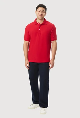 French Toast Boys 8-16 Pique Polo, Red,