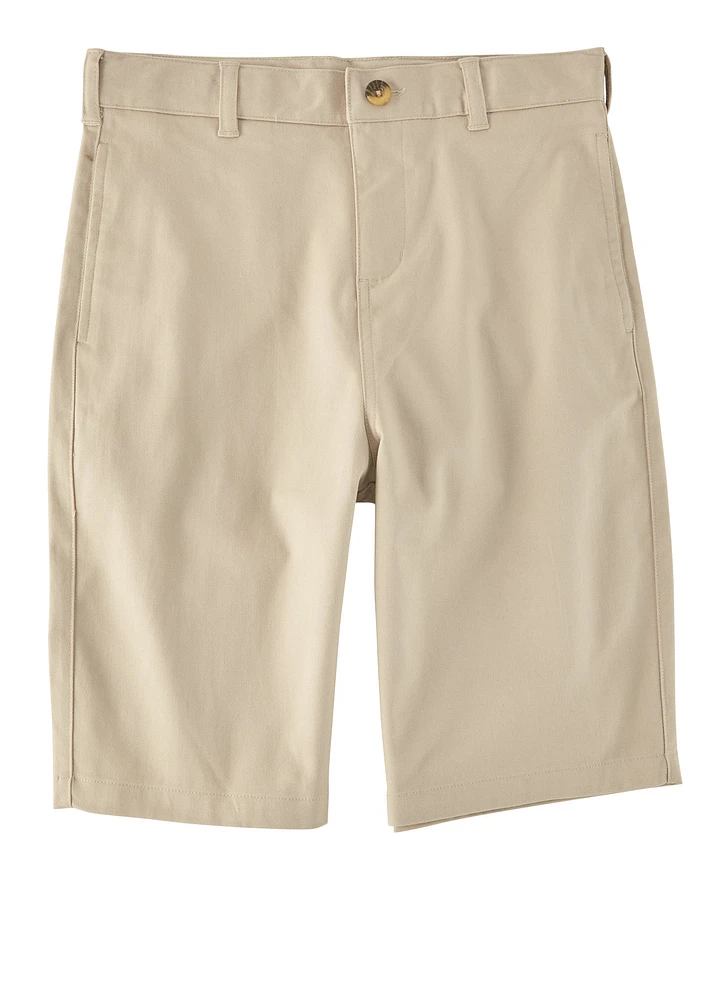 French Toast Boys 8-14 Flat Front Bermuda Shorts, Khaki, Size 10