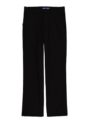 French Toast Boys 8-14 Solid Relaxed Fit Chinos, Black, Size 14