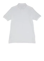 French Toast Boys 18-20 Short Sleeve Pique Polo Shirt, White, Size 18-20