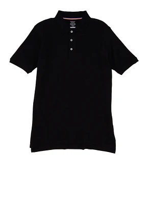 French Toast Boys 18-20 Short Sleeve Polo Shirt, Black, Size 18-20