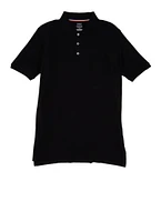 French Toast Boys 18-20 Short Sleeve Polo Shirt, Black, Size 18-20