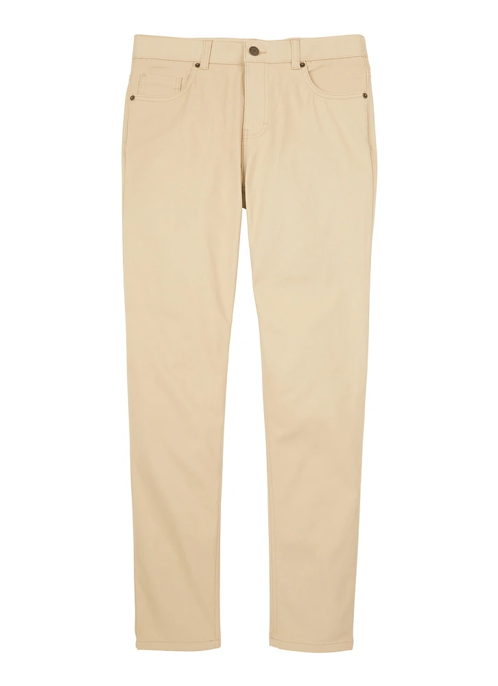French Toast Boys 16-20 Slim Fit Stretch Pants, Khaki, Size 16