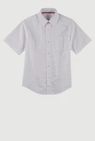 French Toast Boys 10-20 Husky Short Sleeve Shirt, White,