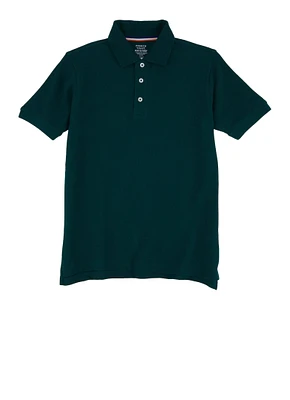French Toast Boys 10-20 Husky Short Sleeve Polo Shirt, Green, Size 10-12H