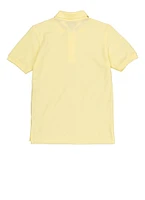 French Toast Boys 10-20 Husky Solid Short Sleeve Pique Polo, Yellow, Size 14-16H