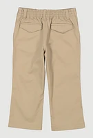 French Toast Girls 2T-4T Straight Leg Pull On Khaki Pants, Khaki, Size 2T