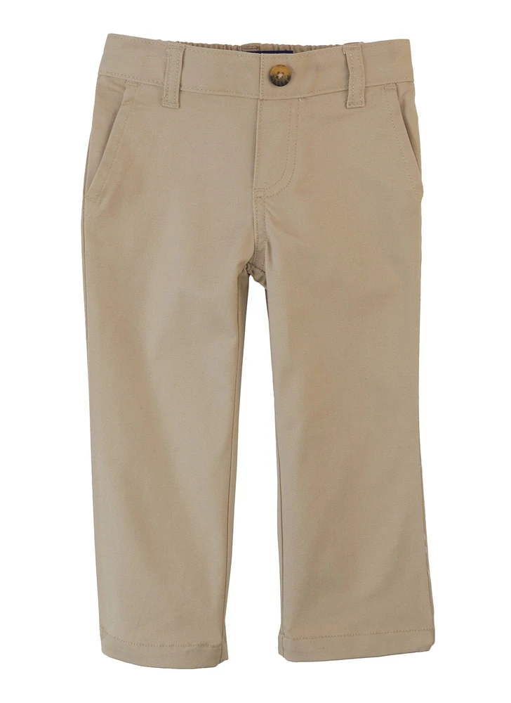 French Toast Girls 2T-4T Straight Leg Pants, Khaki, Size 3T
