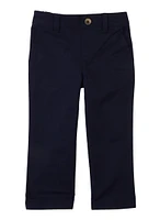 French Toast Girls 2T-4T Solid Straight Leg Pants, Blue, Size 4T