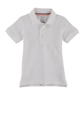 French Toast Boys 2T-4T Pique Polo Shirt, White, Size 3T