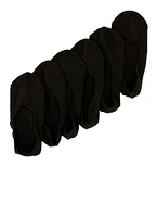 Womens Solid No Show Socks 6 Pack Size 9-11, Black