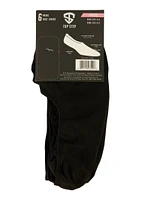 Womens Solid No Show Socks 6 Pack Size 9-11, Black