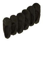 Womens No Show Socks 6 Pack Size 9-11, Black