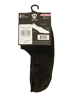 Womens No Show Socks 6 Pack Size 9-11, Black