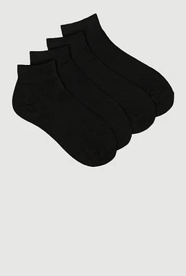 Womens Quarter Socks 4 Pack Size 9-11, Black