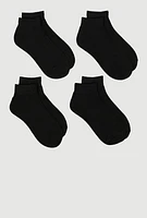 Womens Quarter Socks 4 Pack Size 9-11, Black