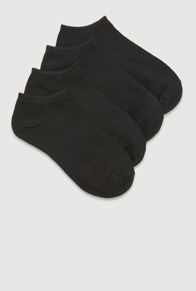 Womens Ankle Socks 4 Pack Size 9-11, Black, Size 9-11