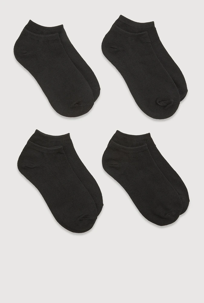 Womens Ankle Socks 4 Pack Size 9-11, Black, Size 9-11