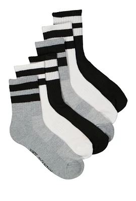 Womens Performance Mid Crew Socks 6 Pack Set, Multi