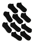 Womens Performance Low Cut Socks 10 Pack Set, Black, Size 9-11