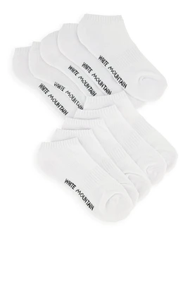 Womens Low Cut Socks 10 Pack Set, White