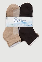 Womens Marled Performance Quarter Socks 10 Pack Size 4-10, Multi, Size 9-11