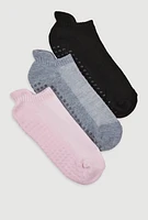Womens Pilates Socks 3 Pack Size 4-10, Multi, Size 9-11