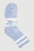 Womens Varsity Stripe Pilates Socks 3 Pack Size 4-10, Multi