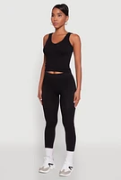 Womens Basic Leggings for Comfortable Everyday Wear, Black, Size S
