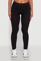 Womens Basic Leggings for Comfortable Everyday Wear, Black, Size S