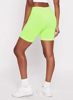 Womens 3 inch Biker Shorts, Green, Size XL