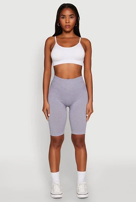 Womens High Waist Seamless Biker Shorts,