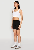 Womens Basic Seamless Biker Shorts,
