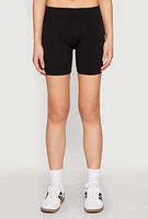 Womens Basic Seamless Biker Shorts,