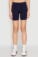Womens Basic Seamless Biker Shorts, L-XL