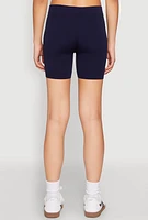 Womens Basic Seamless Biker Shorts, L-XL