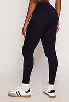 Womens Seamless Ribbed Knit Leggings,