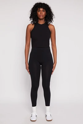 Womens Seamless Basic High Waist Leggings, L-XL
