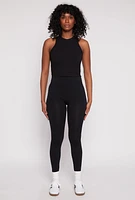 Womens Seamless Basic High Waist Leggings, L-XL