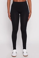 Womens Seamless Basic High Waist Leggings, L-XL